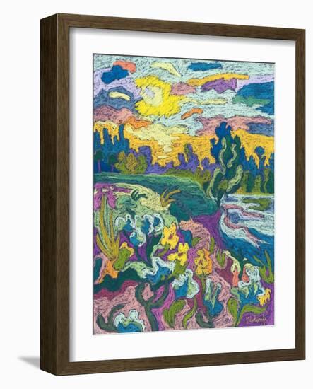 Blooming River Bank, 2009-Marta Martonfi-Benke-Framed Giclee Print