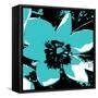 Blooming Turquoise-Herb Dickinson-Framed Stretched Canvas