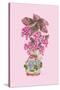 Blooming Vase in Pink-Ania Zwara-Stretched Canvas