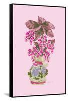 Blooming Vase in Pink-Ania Zwara-Framed Stretched Canvas