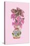 Blooming Vase in Pink-Ania Zwara-Stretched Canvas