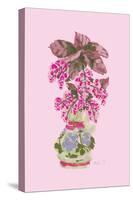 Blooming Vase in Pink-Ania Zwara-Stretched Canvas
