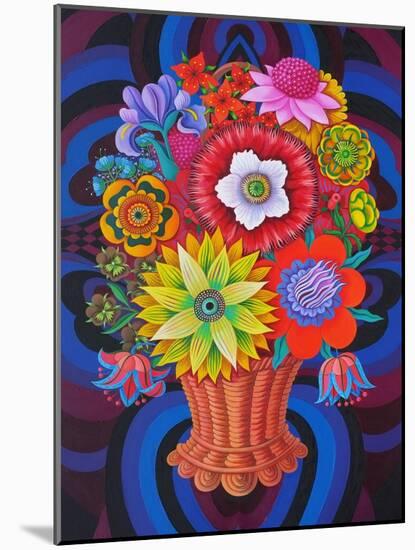 Blooms in a Basket, 2013-Jane Tattersfield-Mounted Giclee Print