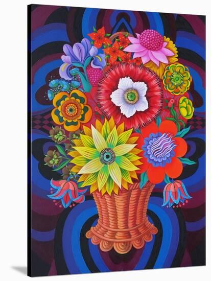 Blooms in a Basket, 2013-Jane Tattersfield-Stretched Canvas