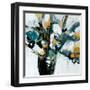 Blooms in Shamrock Grey-Angela Maritz-Framed Giclee Print