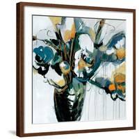 Blooms in Shamrock Grey-Angela Maritz-Framed Art Print