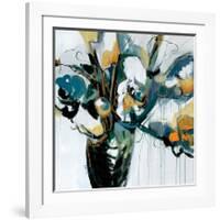 Blooms in Shamrock Grey-Angela Maritz-Framed Art Print