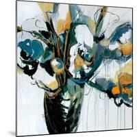 Blooms in Shamrock Grey-Angela Maritz-Mounted Art Print