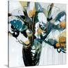 Blooms in Shamrock Grey-Angela Maritz-Stretched Canvas