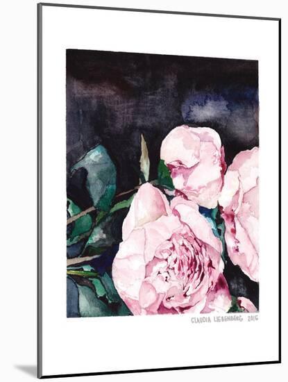 Blooms On Black 1-Claudia Liebenberg-Mounted Art Print