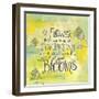 Blooms Quote-Elizabeth Caldwell-Framed Premium Giclee Print