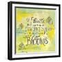 Blooms Quote-Elizabeth Caldwell-Framed Premium Giclee Print