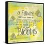 Blooms Quote-Elizabeth Caldwell-Framed Stretched Canvas