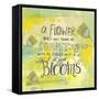 Blooms Quote-Elizabeth Caldwell-Framed Stretched Canvas