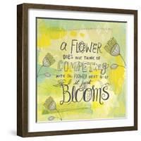 Blooms Quote-Elizabeth Caldwell-Framed Giclee Print