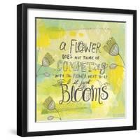 Blooms Quote-Elizabeth Caldwell-Framed Giclee Print