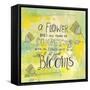 Blooms Quote-Elizabeth Caldwell-Framed Stretched Canvas