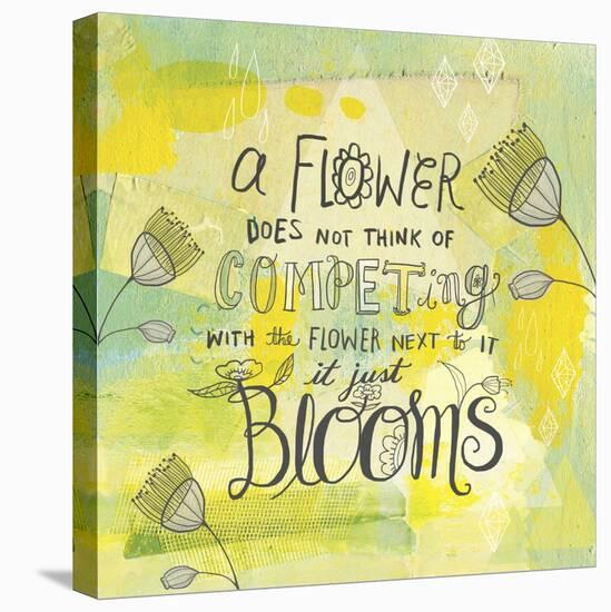 Blooms Quote-Elizabeth Caldwell-Stretched Canvas