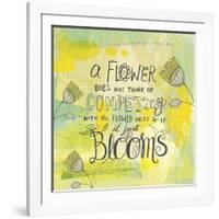 Blooms Quote-Elizabeth Caldwell-Framed Giclee Print