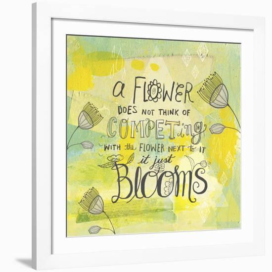 Blooms Quote-Elizabeth Caldwell-Framed Giclee Print