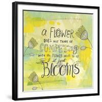 Blooms Quote-Elizabeth Caldwell-Framed Giclee Print