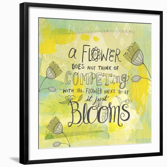 Blooms Quote-Elizabeth Caldwell-Framed Giclee Print