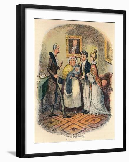 Bloomsbury Christening, C1900-George Cruikshank-Framed Giclee Print