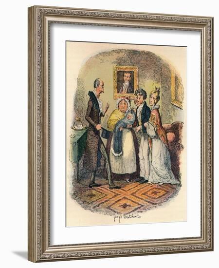 Bloomsbury Christening, C1900-George Cruikshank-Framed Giclee Print