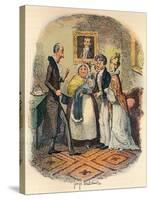 Bloomsbury Christening, C1900-George Cruikshank-Stretched Canvas