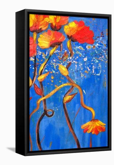 Bloomtime Four-Ruth Palmer-Framed Stretched Canvas