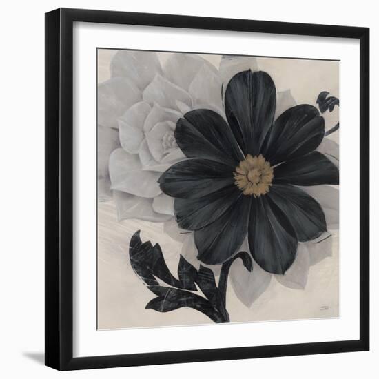 Blossom and Succulent Black-Ivo Stoyanov-Framed Art Print