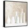 Blossom and White Vases Still Life-Tom Quartermaine-Framed Stretched Canvas