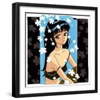 Blossom Anime Girl-Harry Briggs-Framed Giclee Print