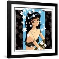 Blossom Anime Girl-Harry Briggs-Framed Giclee Print