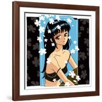 Blossom Anime Girl-Harry Briggs-Framed Giclee Print