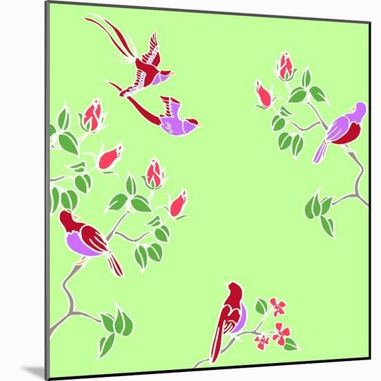 Blossom Birds-Anna Platts-Mounted Giclee Print