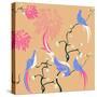 Blossom Birds-Anna Platts-Stretched Canvas