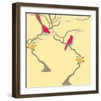 Blossom Birds-Anna Platts-Framed Giclee Print