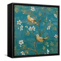 Blossom Blues-Daphne Brissonnet-Framed Stretched Canvas