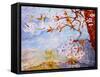 Blossom By The Waterside-Mary Smith-Framed Stretched Canvas