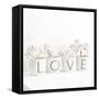 Blossom in Cups saying 'Love'-Tom Quartermaine-Framed Stretched Canvas