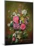 Blossom, Iris and Peonies in a Ceramic Vase (A31)-Albert Williams-Mounted Giclee Print