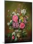 Blossom, Iris and Peonies in a Ceramic Vase (A31)-Albert Williams-Mounted Giclee Print