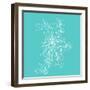 Blossom Pop Aqua-Jan Weiss-Framed Art Print