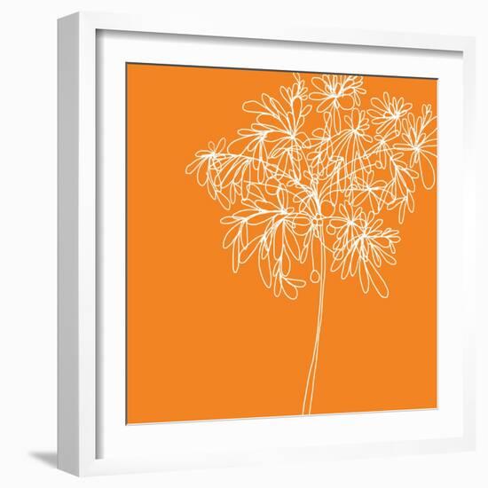 Blossom Pop Orange-Jan Weiss-Framed Art Print