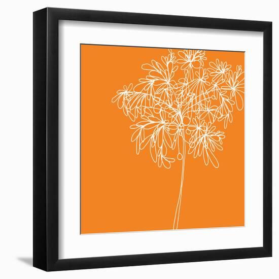 Blossom Pop Orange-Jan Weiss-Framed Art Print