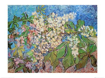 1890 Wall Art Poster Print Vincent Van Gogh Chestnut Trees in Bloom 