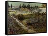 Blossoming Garden and Path-Vincent van Gogh-Framed Stretched Canvas