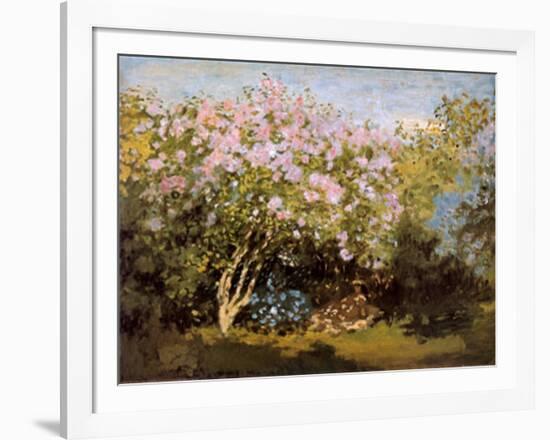 Blossoming Lilac in the Sun, c.1873-Claude Monet-Framed Art Print