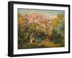 Blossoming Lilac in the Sun, c.1873-Claude Monet-Framed Art Print